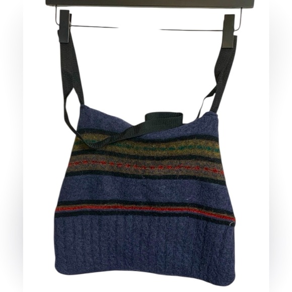 Bohemian Boiled Wool Crossbody Bag, Secure Closure, Lined, Roomy - Picture 3 of 11